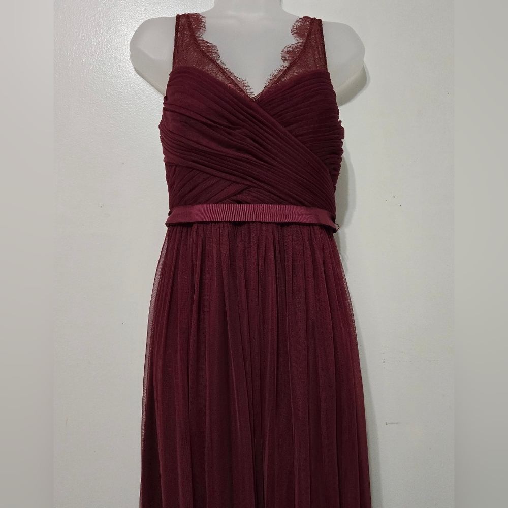 BHLDN Hitherto Fleur Dress In Black Cherry, Size 8 - Picture 7 of 10